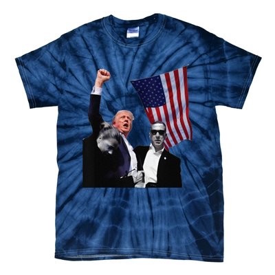 Trump Defiant Victory July 13th 2024 Rise Up America Tie-Dye T-Shirt