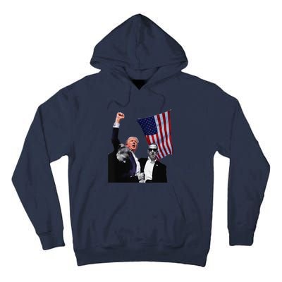 Trump Defiant Victory July 13th 2024 Rise Up America Tall Hoodie