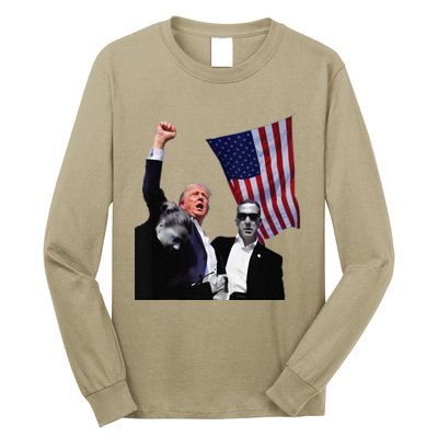 Trump Defiant Victory July 13th 2024 Rise Up America Long Sleeve Shirt