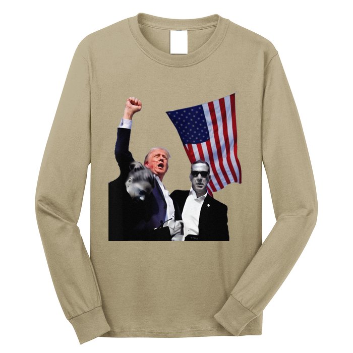 Trump Defiant Victory July 13th 2024 Rise Up America Long Sleeve Shirt