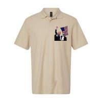 Trump Defiant Victory July 13th 2024 Rise Up America Softstyle Adult Sport Polo