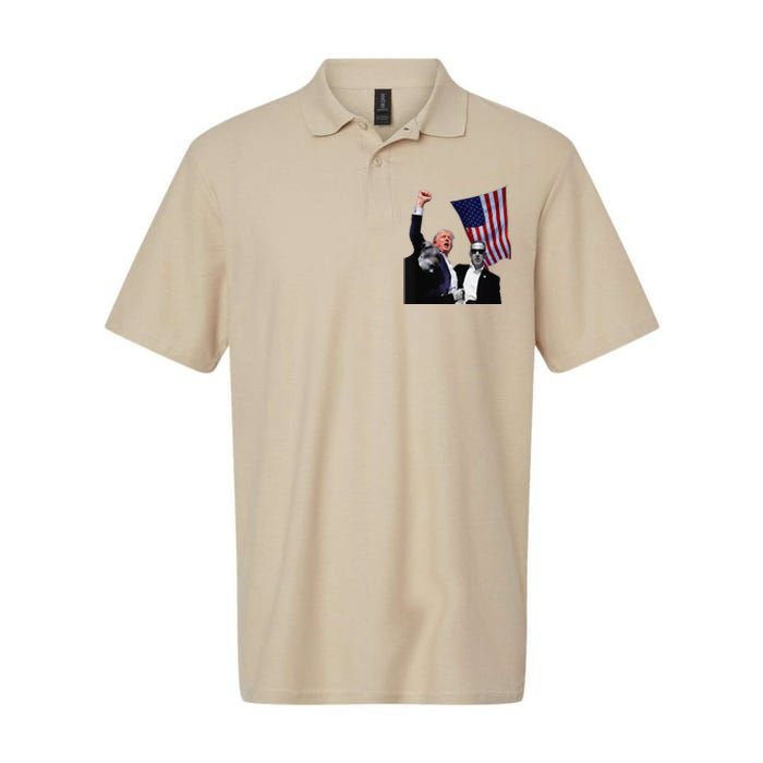 Trump Defiant Victory July 13th 2024 Rise Up America Softstyle Adult Sport Polo