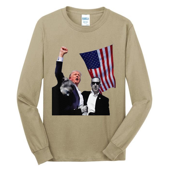 Trump Defiant Victory July 13th 2024 Rise Up America Tall Long Sleeve T-Shirt