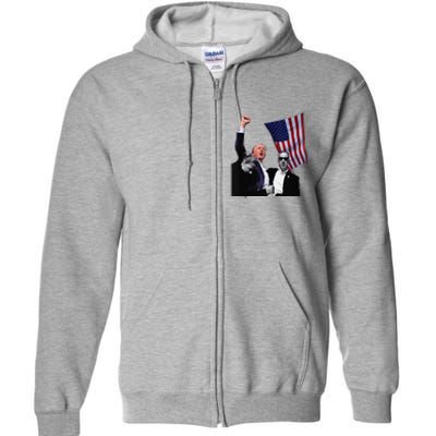 Trump Defiant Victory July 13th 2024 Rise Up America Full Zip Hoodie