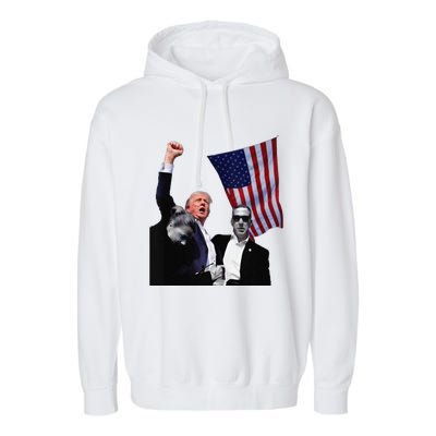 Trump Defiant Victory July 13th 2024 Rise Up America Garment-Dyed Fleece Hoodie