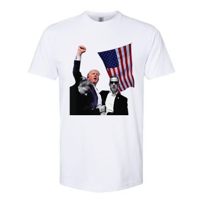 Trump Defiant Victory July 13th 2024 Rise Up America Softstyle CVC T-Shirt