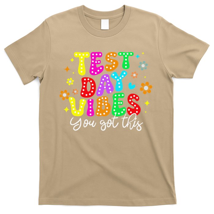 Test Day Vibes Groovy Testing Day Teacher Student T-Shirt