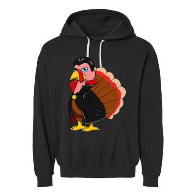 Turkey Dracula Vampire Costume for Thanksgiving Fans Garment-Dyed Fleece Hoodie