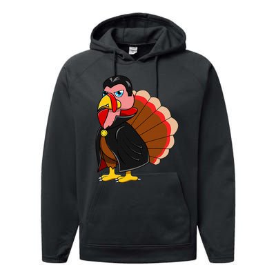 Turkey Dracula Vampire Costume for Thanksgiving Fans Performance Fleece Hoodie