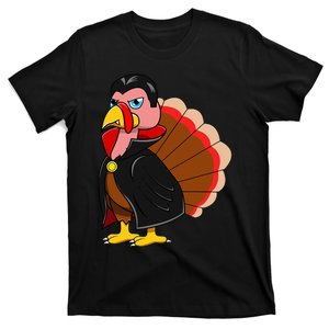 Turkey Dracula Vampire Costume for Thanksgiving Fans T-Shirt