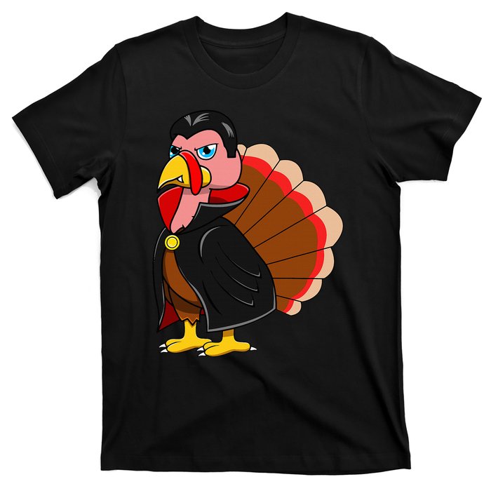 Turkey Dracula Vampire Costume for Thanksgiving Fans T-Shirt