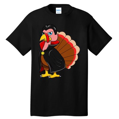 Turkey Dracula Vampire Costume for Thanksgiving Fans Tall T-Shirt