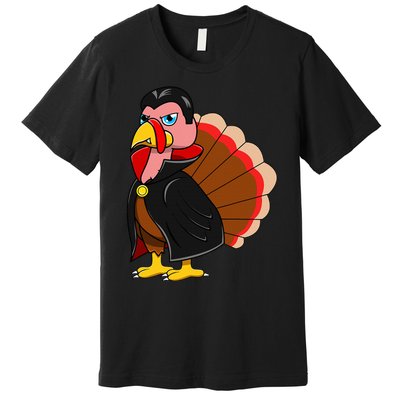 Turkey Dracula Vampire Costume for Thanksgiving Fans Premium T-Shirt