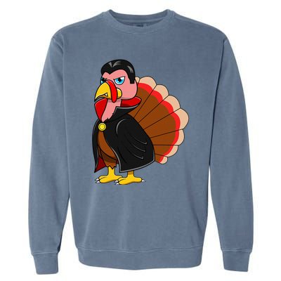 Turkey Dracula Vampire Costume for Thanksgiving Fans Garment-Dyed Sweatshirt