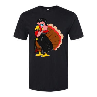 Turkey Dracula Vampire Costume for Thanksgiving Fans Softstyle CVC T-Shirt