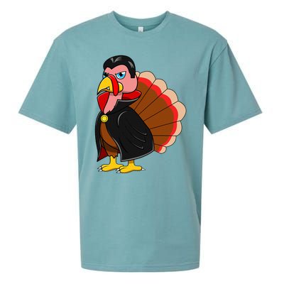 Turkey Dracula Vampire Costume for Thanksgiving Fans Sueded Cloud Jersey T-Shirt