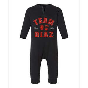 Team Diaz Vs The World Family Last Name Fighter Infant Fleece One Piece