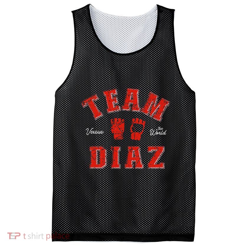 Team Diaz Vs The World Family Last Name Fighter Mesh Reversible Basketball Jersey Tank