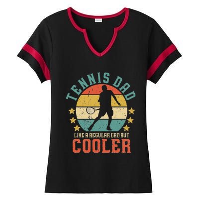 Tennis Dad Vintage Tennis Player Fathers Day Ladies Halftime Notch Neck Tee