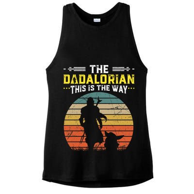 The Dadalorian Vintage This Is The Way Ladies PosiCharge Tri-Blend Wicking Tank