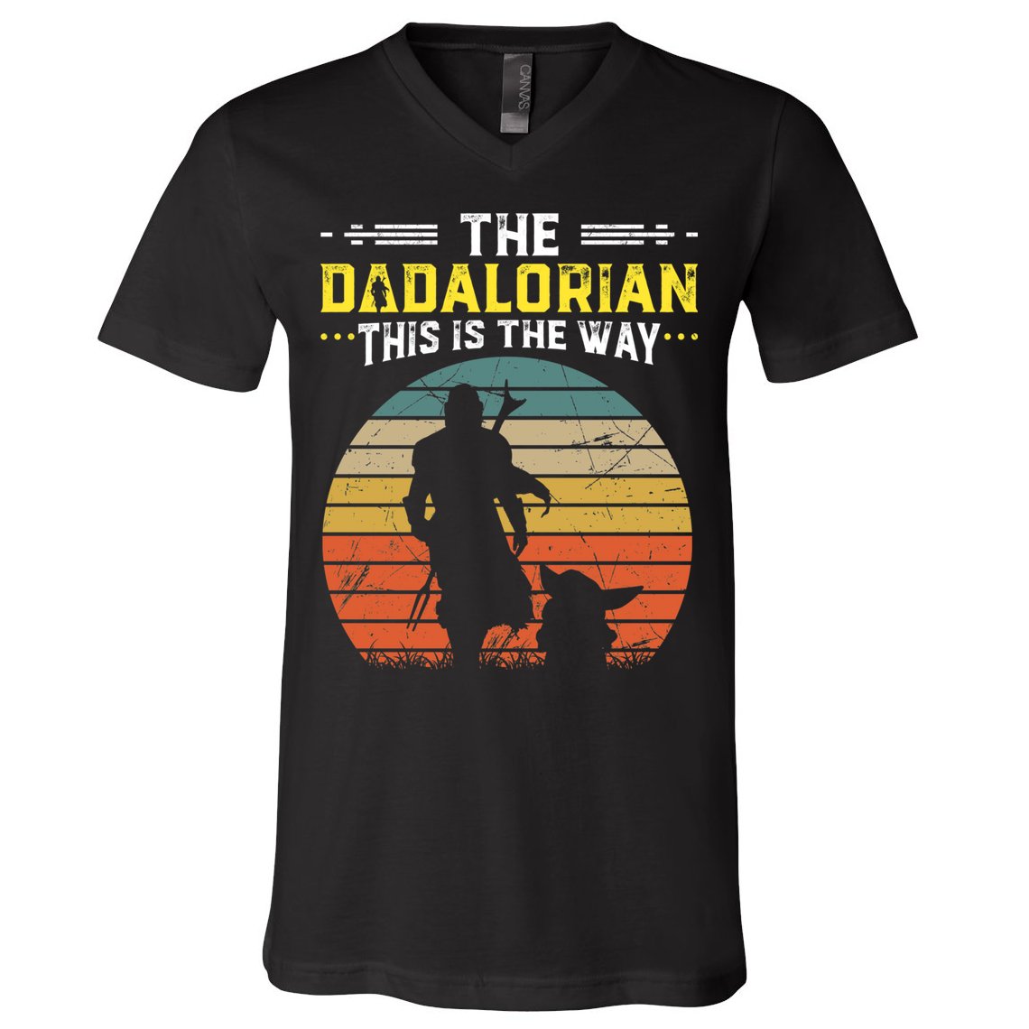 The Dadalorian Vintage This Is The Way V-Neck T-Shirt