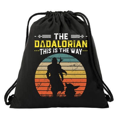 The Dadalorian Vintage This Is The Way Drawstring Bag