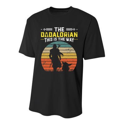 The Dadalorian Vintage This Is The Way Youth Performance Sprint T-Shirt