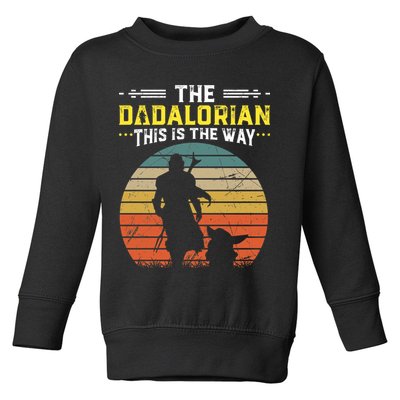 The Dadalorian Vintage This Is The Way Toddler Sweatshirt