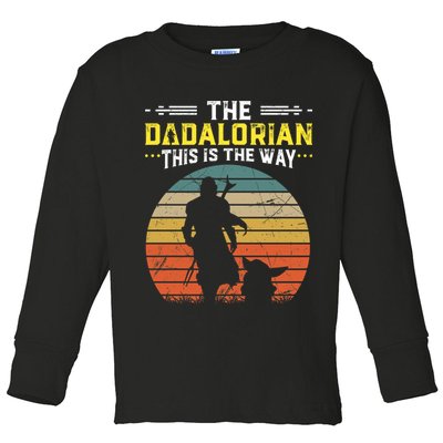 The Dadalorian Vintage This Is The Way Toddler Long Sleeve Shirt