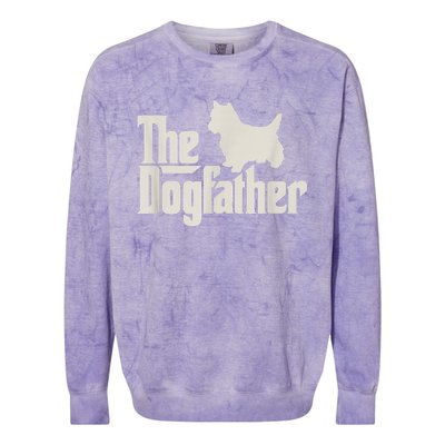 The Dogfather West Highland White Terrier Dog Daddy Dogs Colorblast Crewneck Sweatshirt