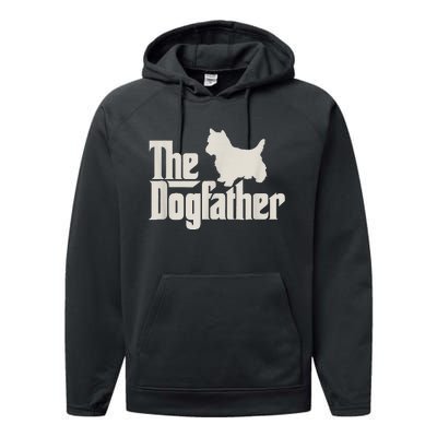 The Dogfather West Highland White Terrier Dog Daddy Dogs Performance Fleece Hoodie