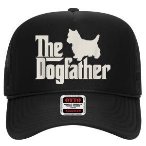 The Dogfather West Highland White Terrier Dog Daddy Dogs High Crown Mesh Back Trucker Hat