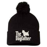 The Dogfather West Highland White Terrier Dog Daddy Dogs Pom Pom 12in Knit Beanie