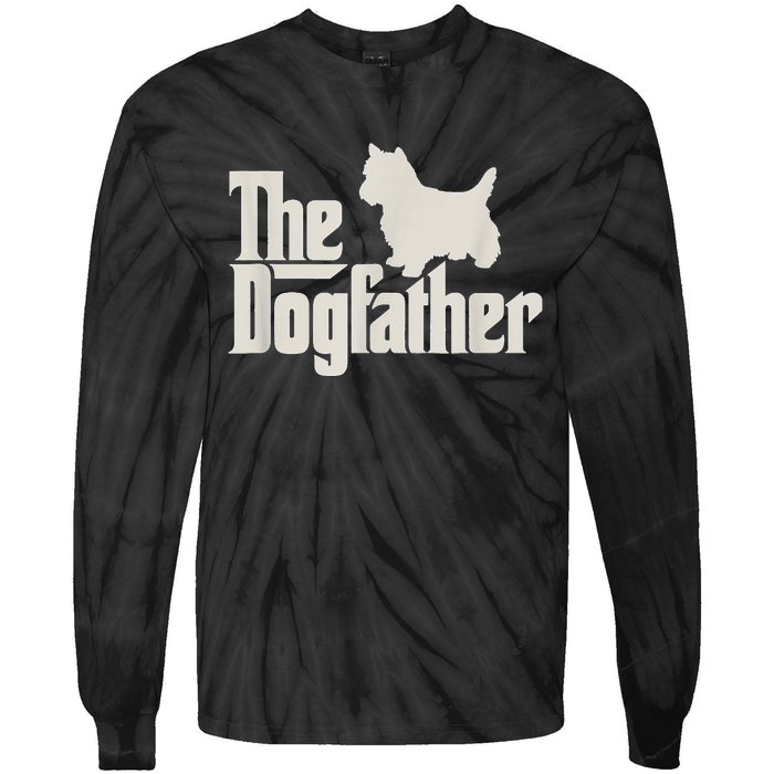 The Dogfather West Highland White Terrier Dog Daddy Dogs Tie-Dye Long Sleeve Shirt