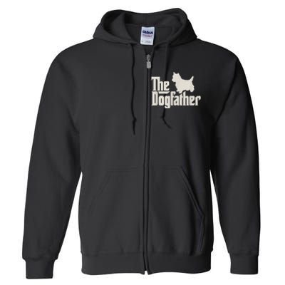 The Dogfather West Highland White Terrier Dog Daddy Dogs Full Zip Hoodie