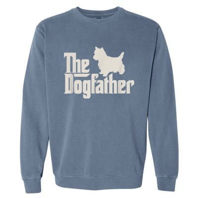 The Dogfather West Highland White Terrier Dog Daddy Dogs Garment-Dyed Sweatshirt