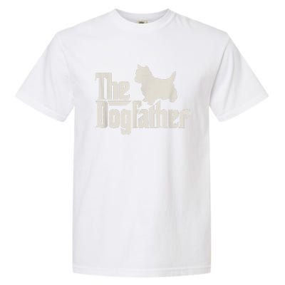 The Dogfather West Highland White Terrier Dog Daddy Dogs Garment-Dyed Heavyweight T-Shirt