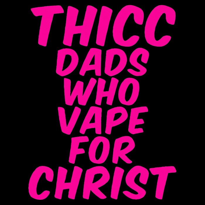 THICC DADS WHO VAPE FOR CHRIST funny meme joke internet Flexfit Unipanel Trucker Cap