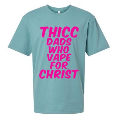 THICC DADS WHO VAPE FOR CHRIST funny meme joke internet Sueded Cloud Jersey T-Shirt