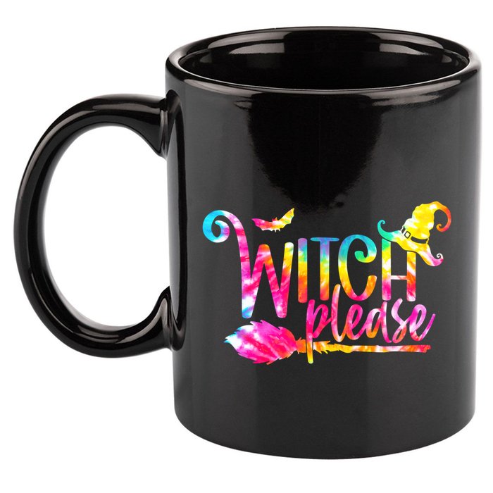 Tie Dye Witch Please Halloween Witch Vibes Witchy Gift 11oz C Handle Ceramic Mug