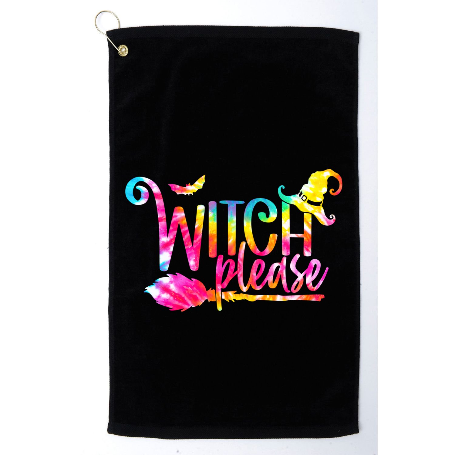 Tie Dye Witch Please Halloween Witch Vibes Witchy Gift Golf Towel