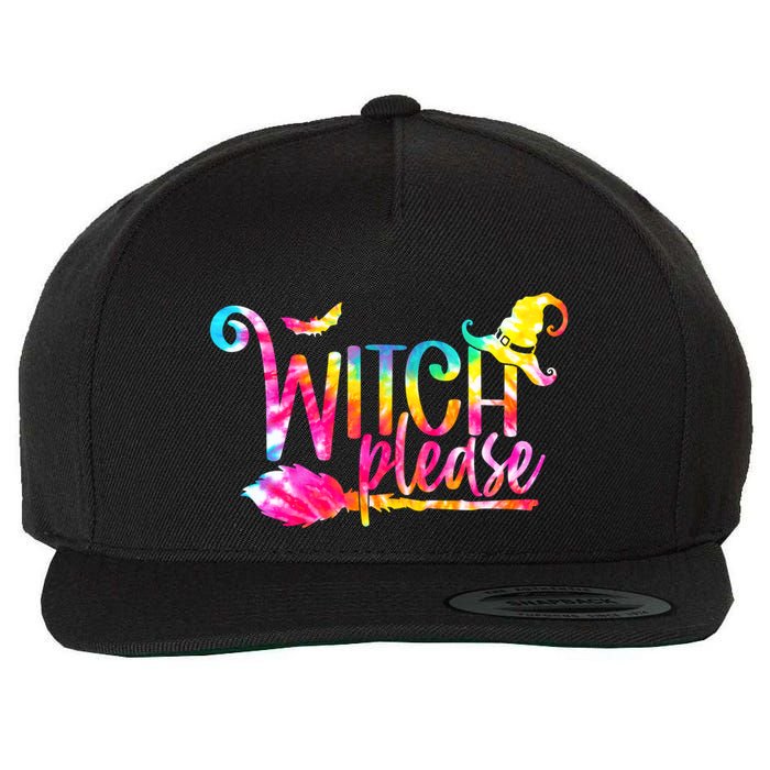 Tie Dye Witch Please Halloween Witch Vibes Witchy Gift Wool Snapback Cap