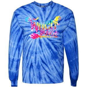 Tie Dye Witch Please Halloween Witch Vibes Witchy Gift Tie-Dye Long Sleeve Shirt