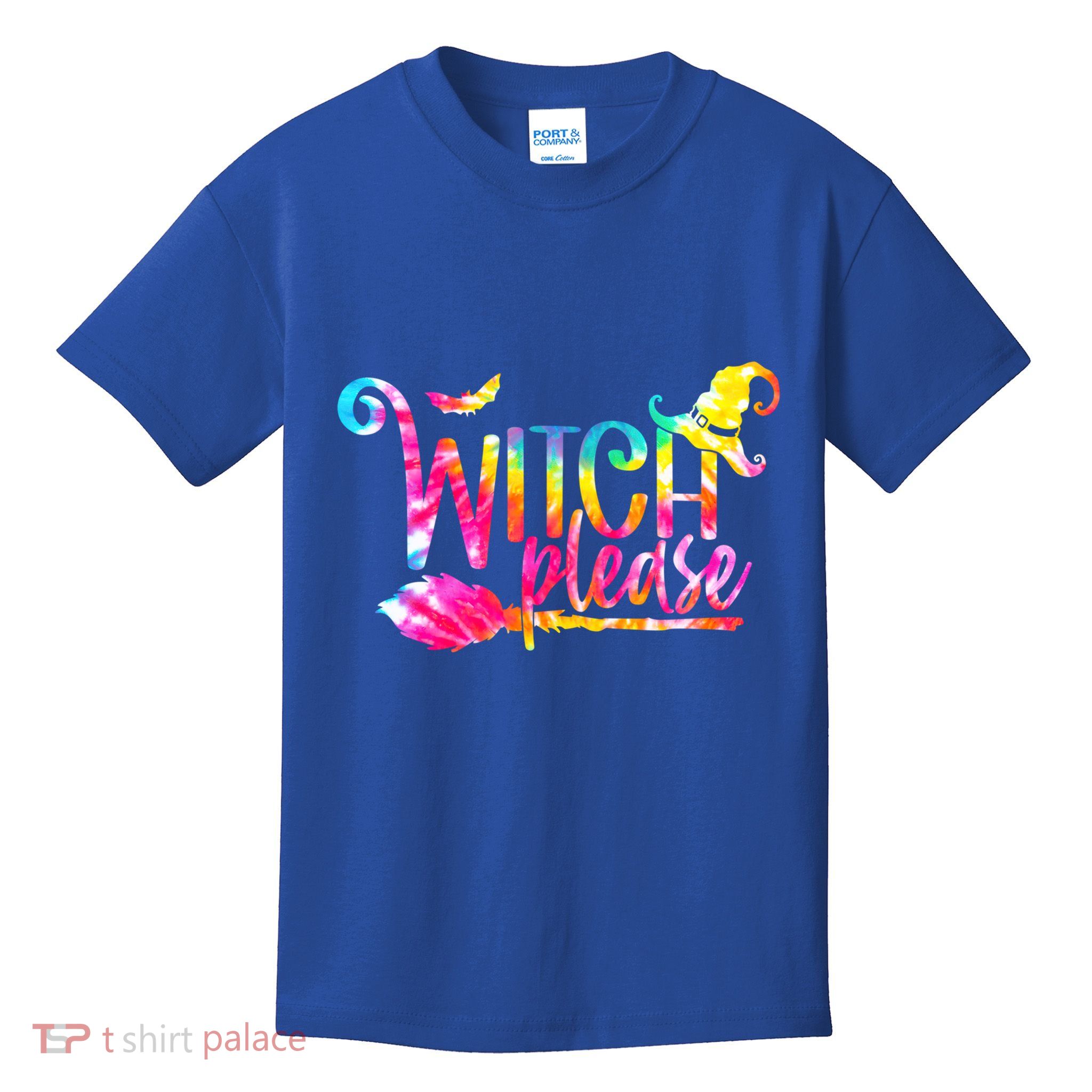 Tie Dye Witch Please Halloween Witch Vibes Witchy Gift Kids T-Shirt