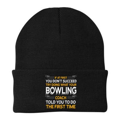 Try Doing What Your Bowling Coach Told You Motivational Gift Beanie