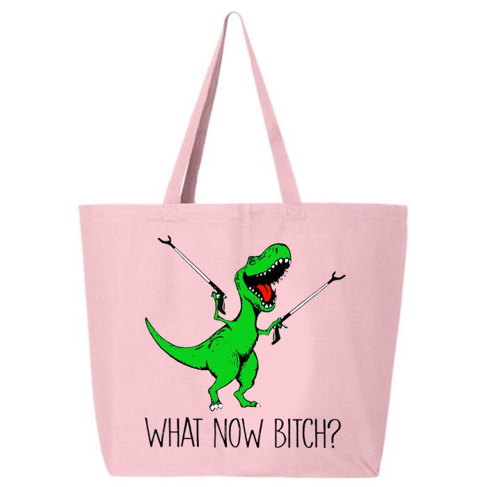 TRex Dinosaur What Now Bitch Funny Tyrannosaurus Rex TShirt 25L Jumbo Tote