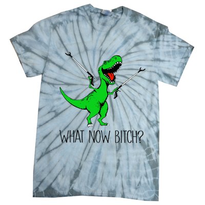 TRex Dinosaur What Now Bitch Funny Tyrannosaurus Rex TShirt Tie-Dye T-Shirt