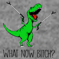 TRex Dinosaur What Now Bitch Funny Tyrannosaurus Rex TShirt Toddler Hoodie