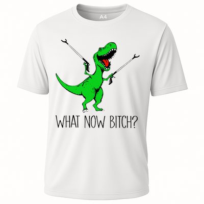 TRex Dinosaur What Now Bitch Funny Tyrannosaurus Rex TShirt Performance Shirt