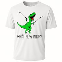 TRex Dinosaur What Now Bitch Funny Tyrannosaurus Rex TShirt Performance Shirt